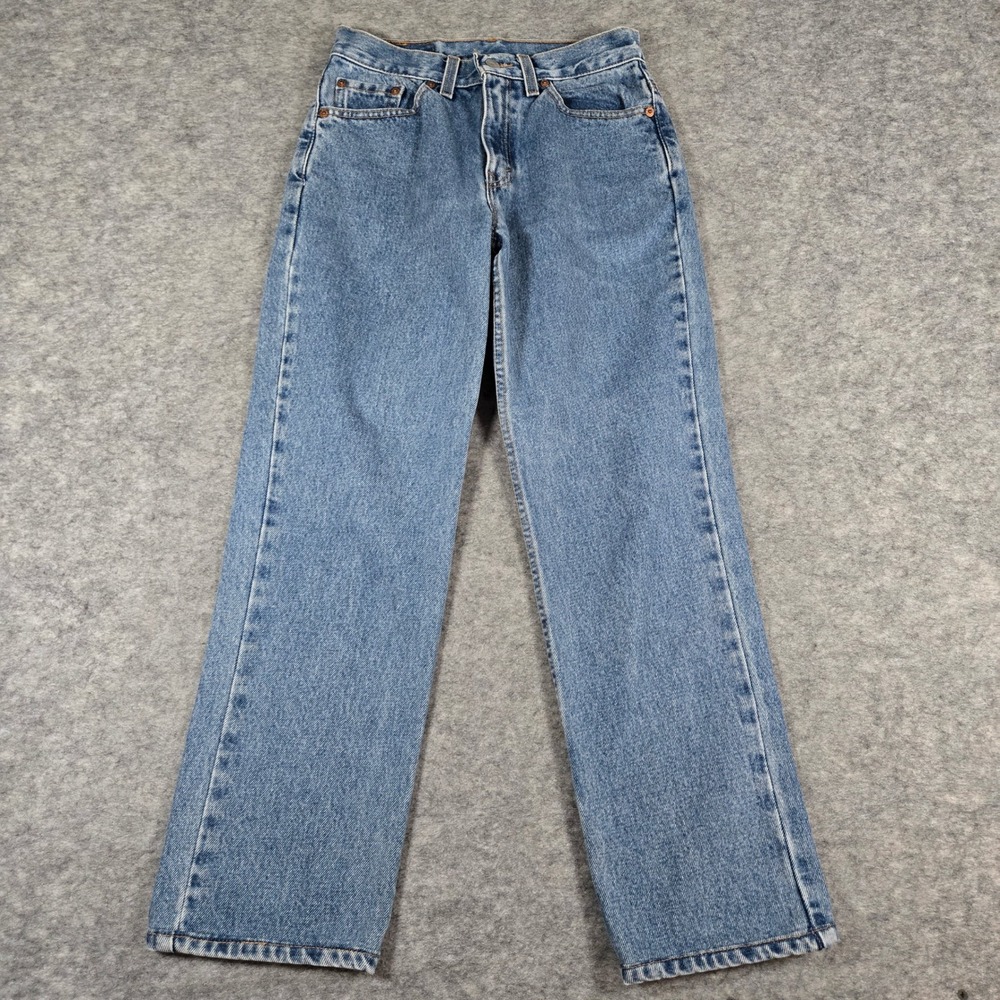 Levis 90s Made In USA Womens Blue 512 Slim Fit Straight Leg Jeans 4 Pet M